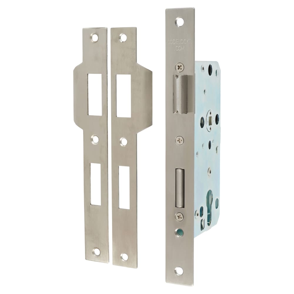 Codelocks CL525 Push Button Code Lock and Euro Lock with Key Override - Code Free - Stainless Steel