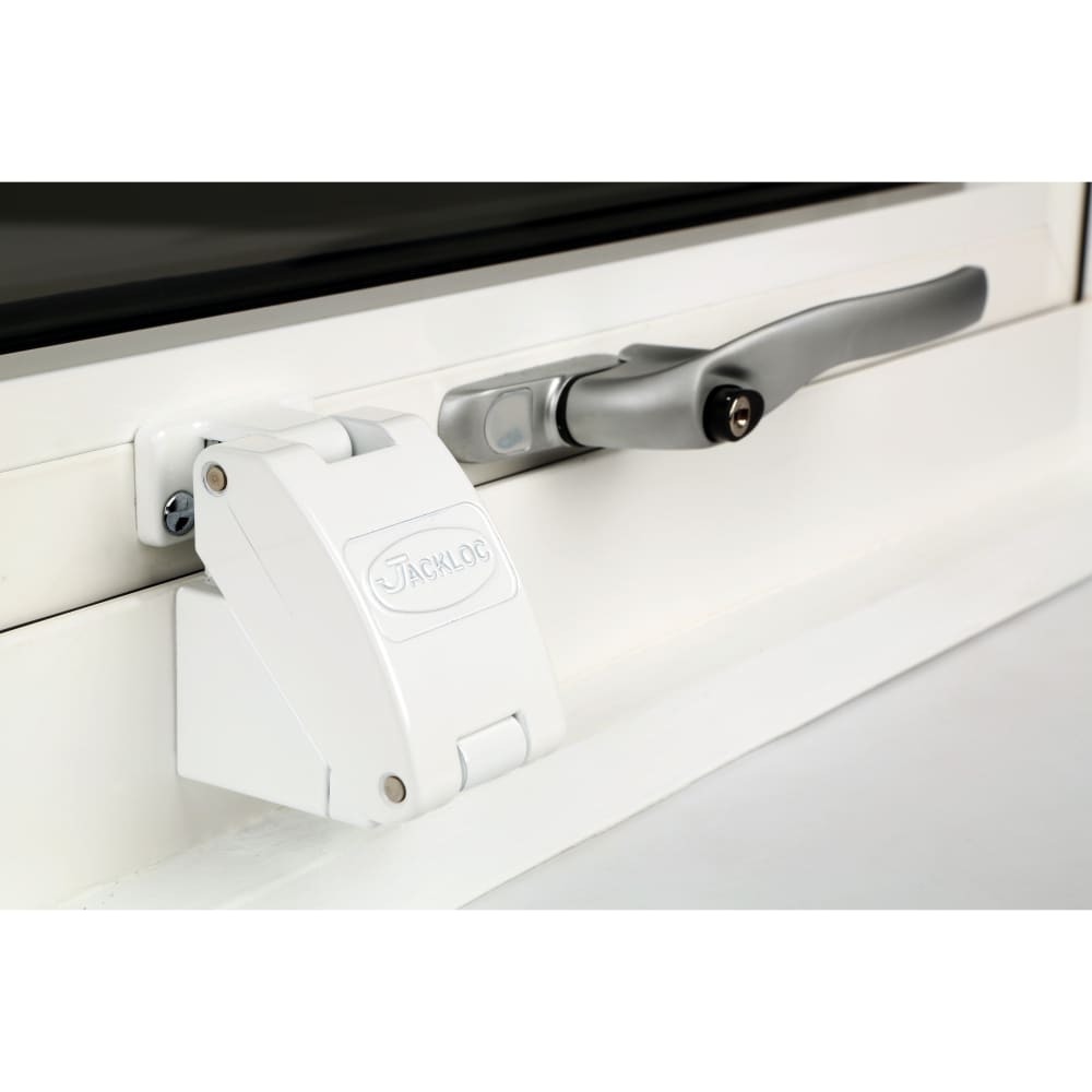 Jackloc Titan Key-Locking Folding Window Restrictor – Brown