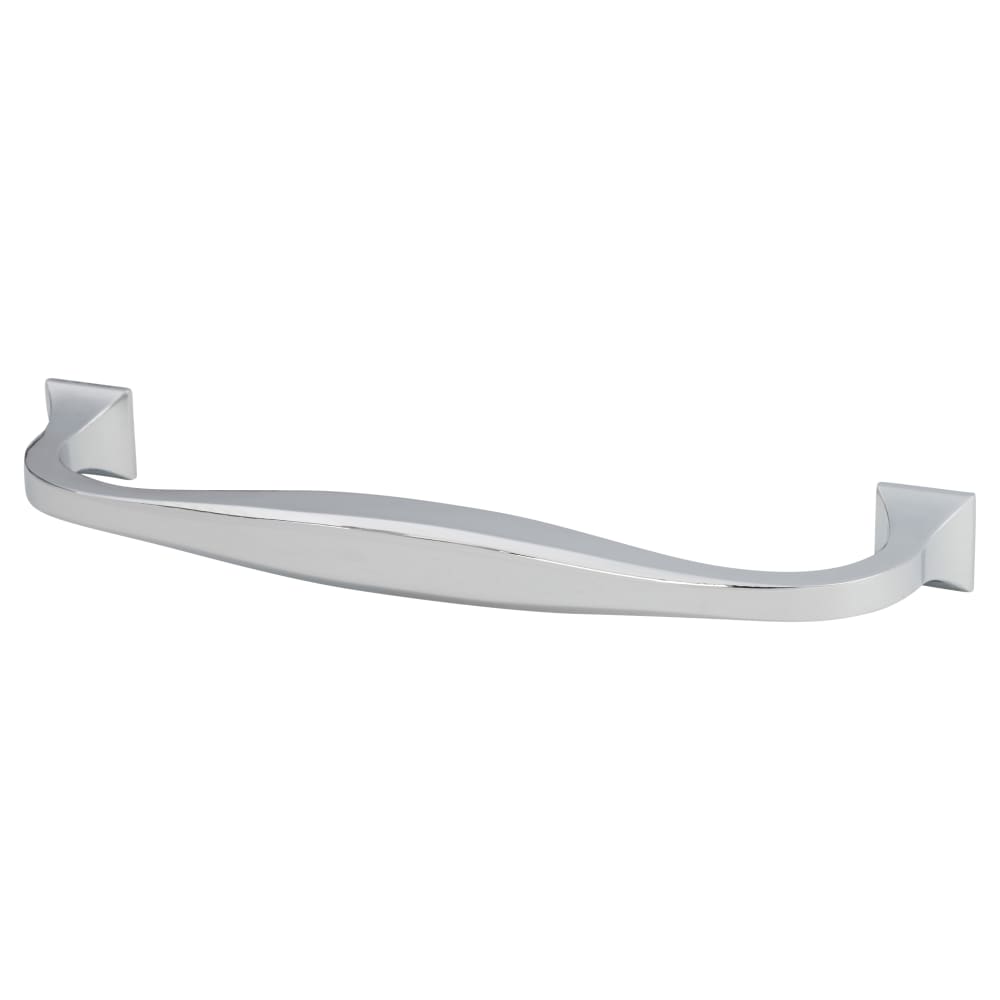 Crofts & Assinder Corbusier 14mm D-Bar Cabinet Pull Handle - 128mm Centres - Polished Chrome