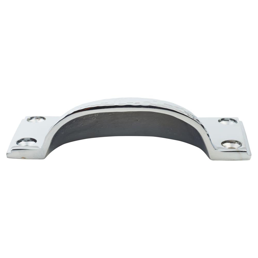From The Anvil Hammered Art Deco Cabinet Cup Handle - 84mm Centres - Polished Chrome