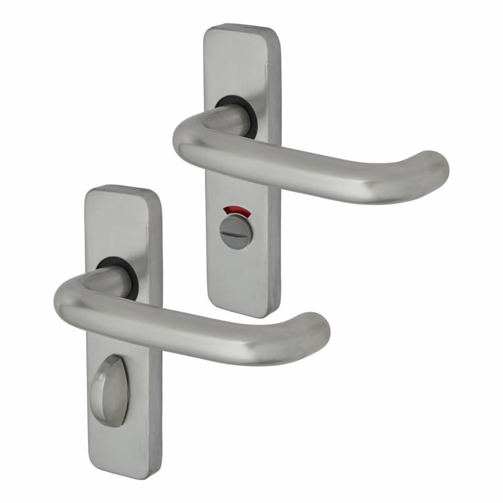 Touchpoint Puma 19mm Return to Door Bathroom Door Handle - 155 x 40mm - Aluminium