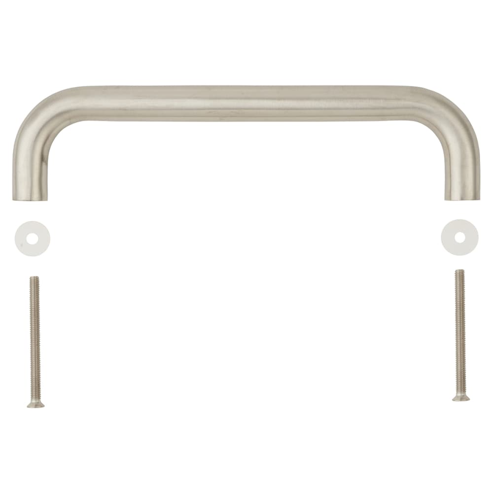 Touchpoint 19mm D-Bar Door Pull Handle - Bolt Fix - 225mm Centres - Satin Stainless Steel