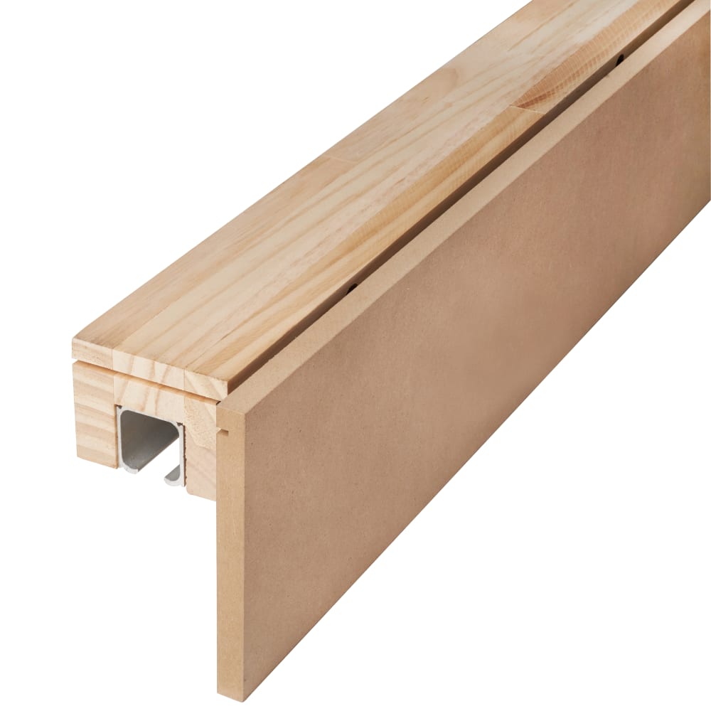 Klug Sliding Door Gear Kit with Pelmet & Post - 2000mm Length - 60kg Max Door Weight - Un-painted 