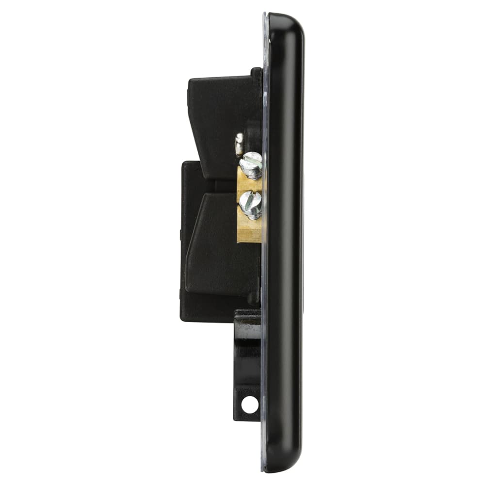 Despatch Spur Knightsbridge 13A 1 Gang Round Edge Unswitched Fused Spur - Matt Black ...