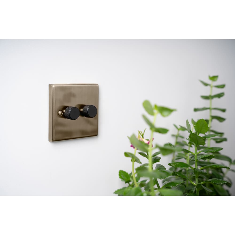 Knightsbridge Retrofit Knurled Dimmer Knob - Matt Black