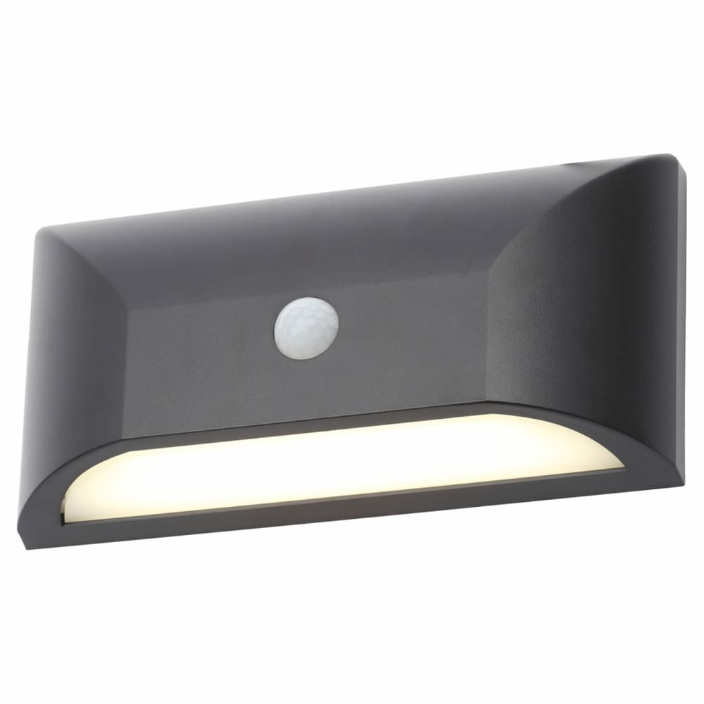 Forum Coast Poole 5W LED Outdoor Down Wall Light with PIR - IP65 - 4000K Cool White - Black