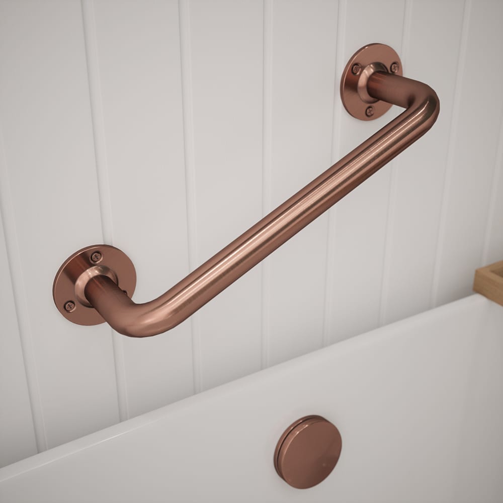 Rothley 25mm Steel Grab Rail - 305mm Length - Antique Copper