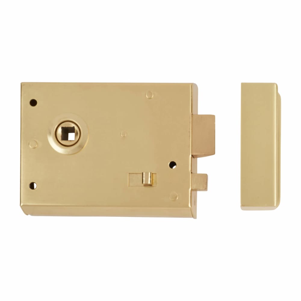 Altro Rim Lock with Snib - 105 x 80mm - Brass