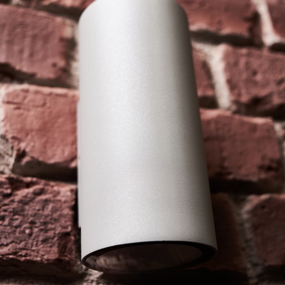 Hampstead 3W LED Small Outdoor Up & Down Wall Light - IP65 - 3000K Warm White - Silver
