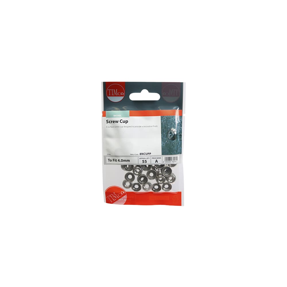 TIMCO Surface Cup - Suit No. 8 - Nickel - Pack of 55