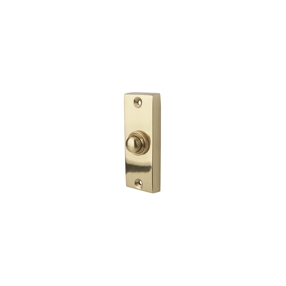 Altro Plain Edge Period Bell Push - 80 x 30mm - Polished Brass