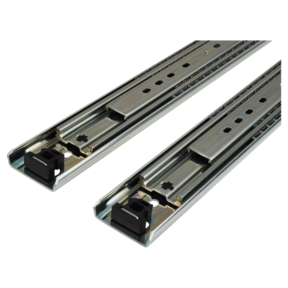 Klug 53mm Heavy Duty Ball Bearing Drawer Runner - Double Extension - 450mm Length - 100kg - Zinc