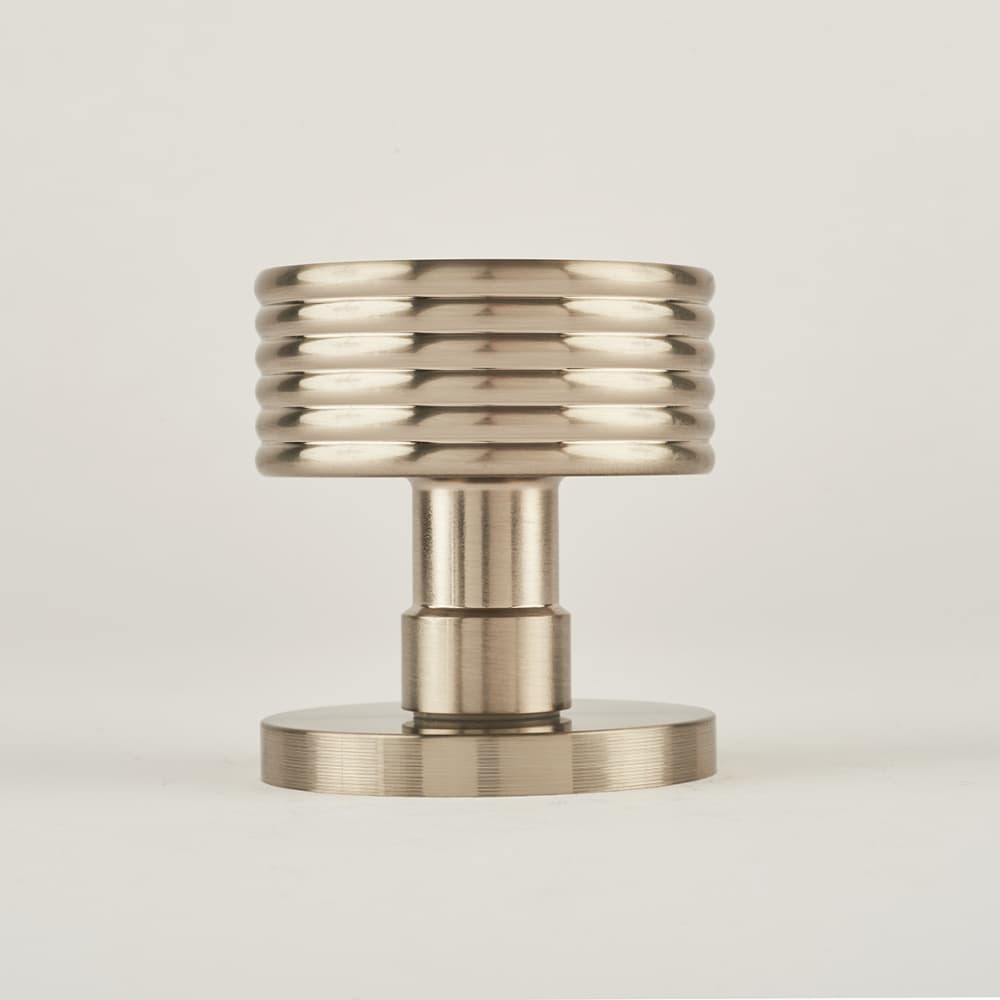 Jedo by Frelan Ribbon Mortice Door Knob - 60mm Rose Diameter - Satin Nickel