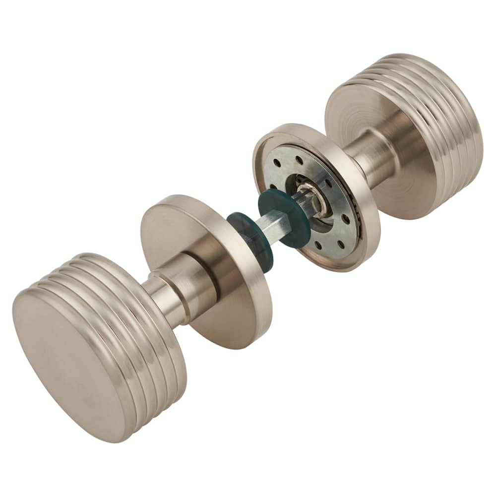Jedo by Frelan Ribbon Mortice Door Knob - 60mm Rose Diameter - Satin Nickel
