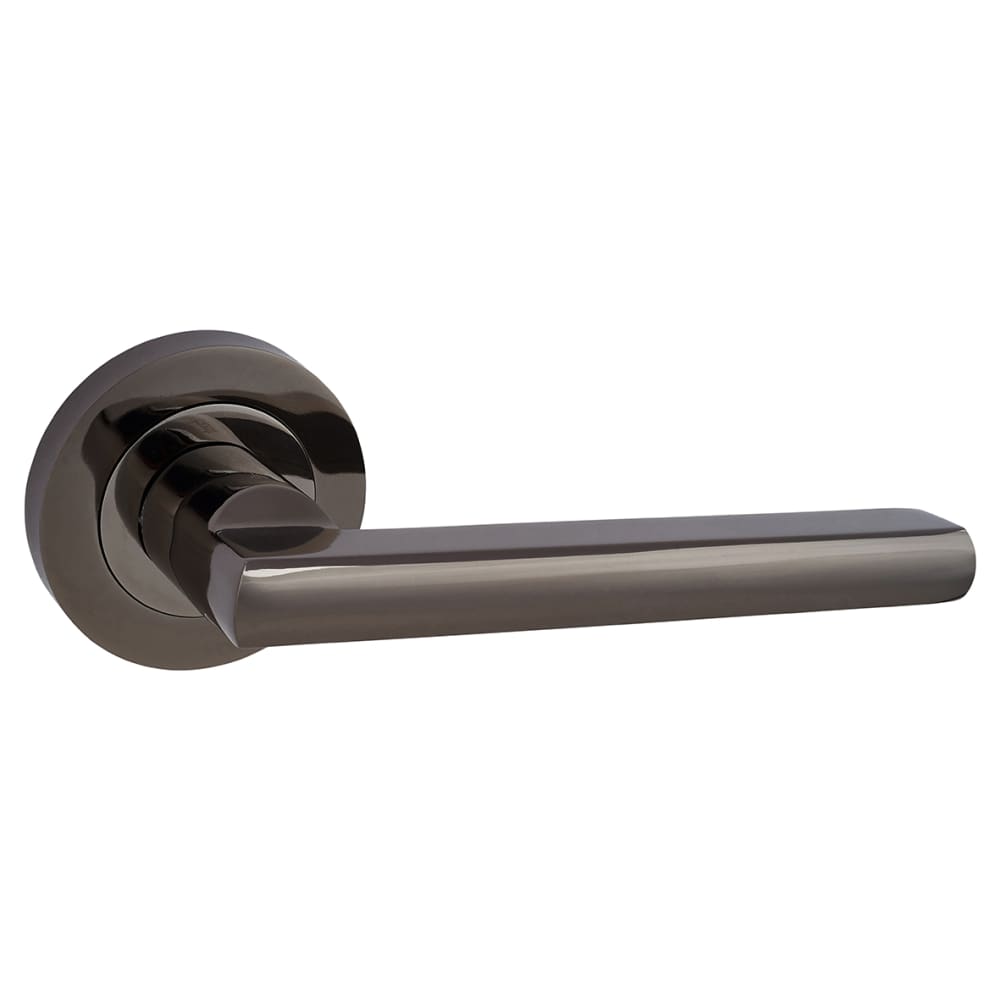 Touchpoint Sophia Latch Door Handle on Rose Kit - Black Nickel