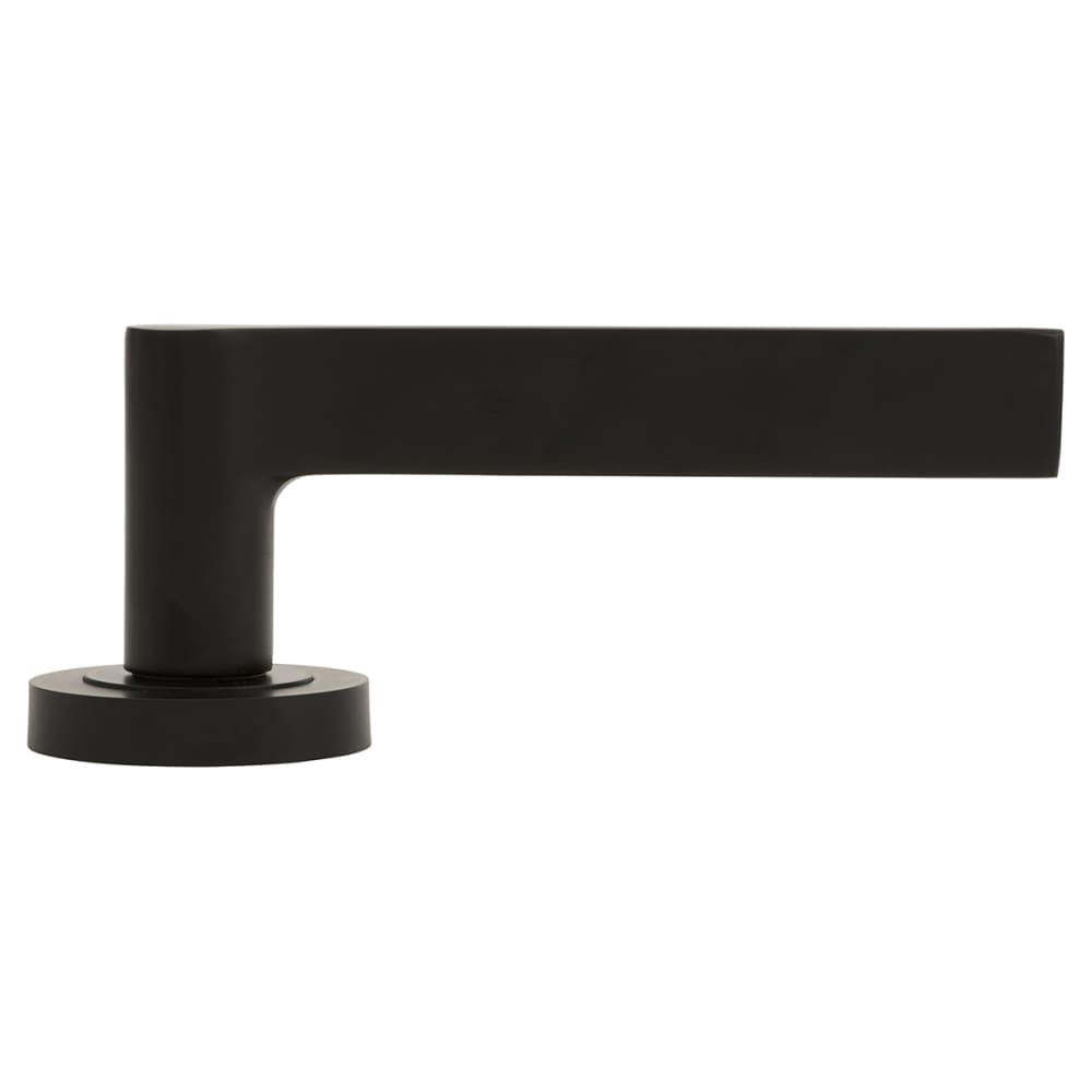 Jedo by Frelan Geo Door Handle on Rose - Matt Black