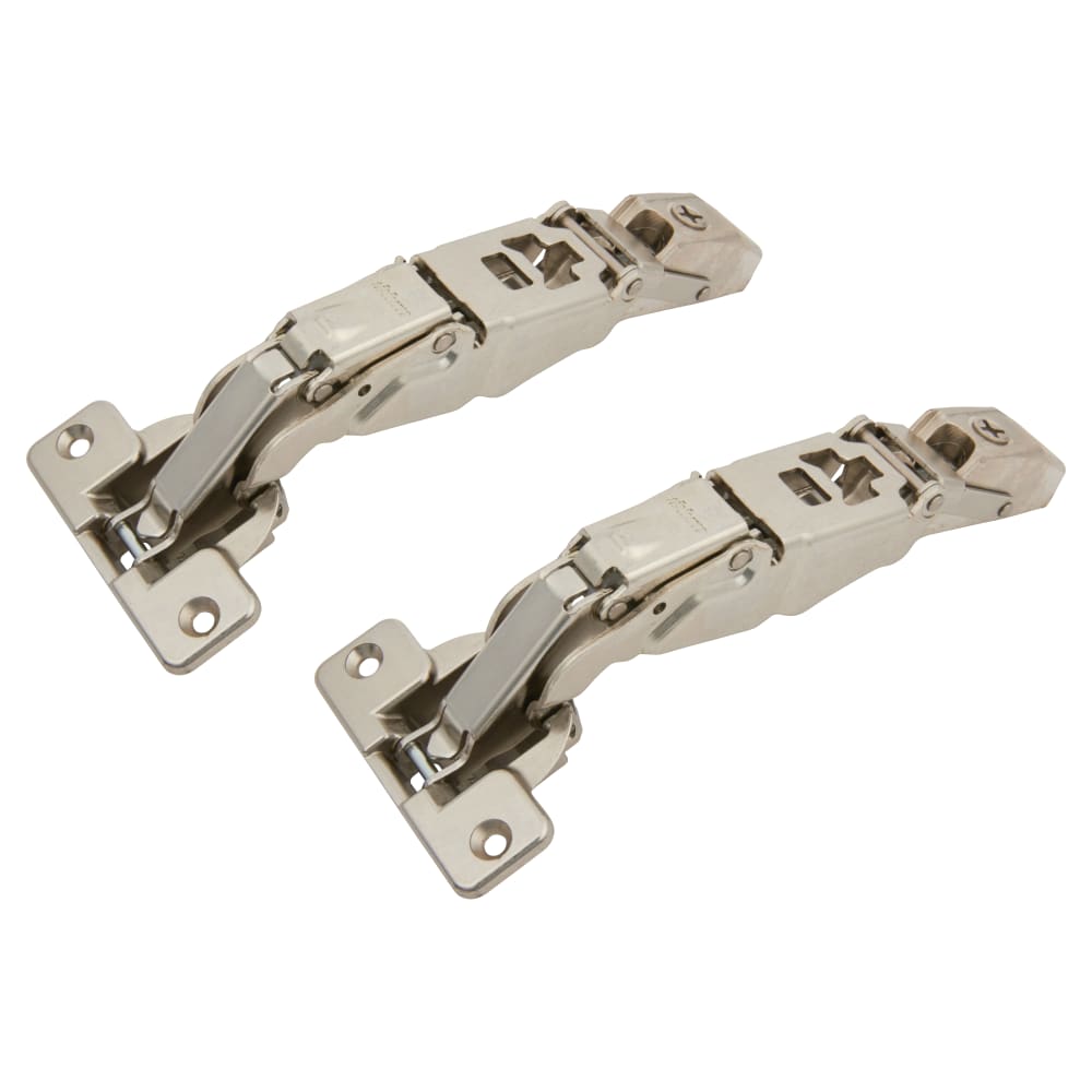 Blum CLIP Top Zero Protrusion Soft Close Cabinet Hinge - 125° - Sprung - Overlay - Zinc Plated -Pair