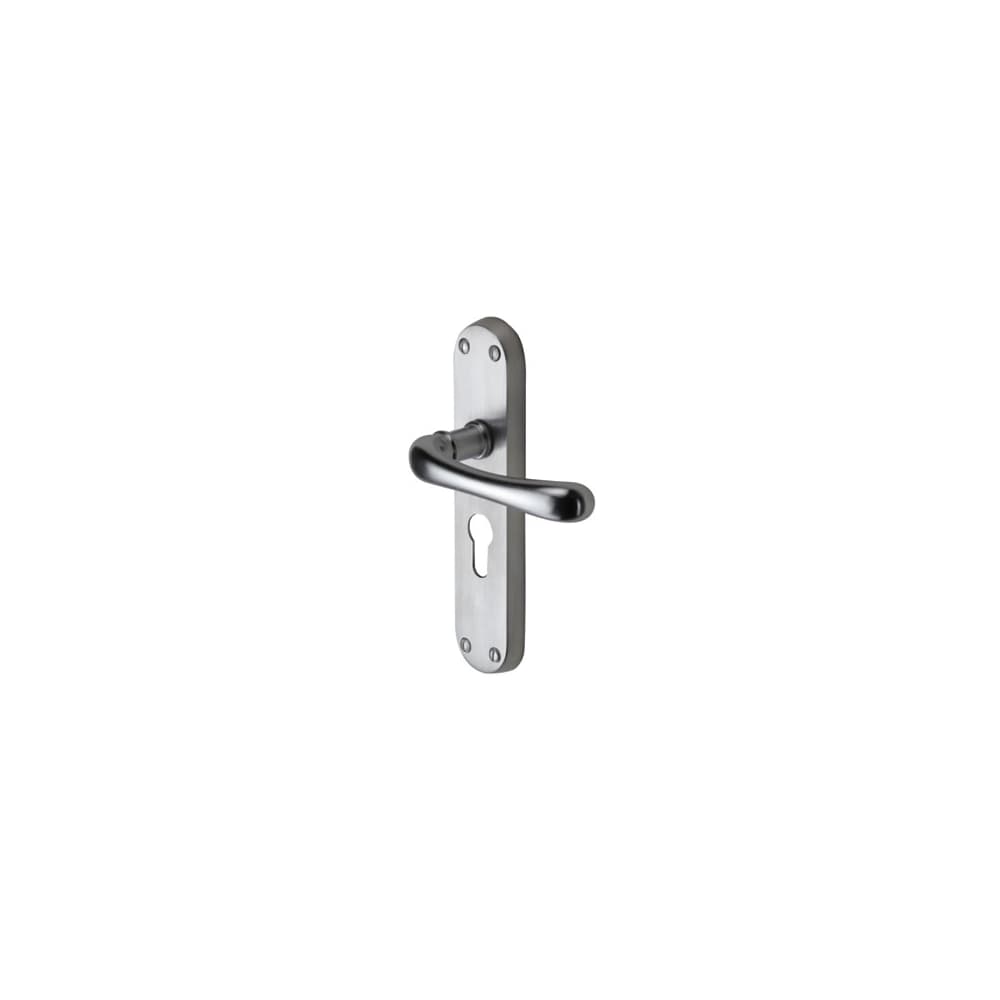 M Marcus Donna Lock Door Handle - Euro - 183 x 42mm - Satin Chrome