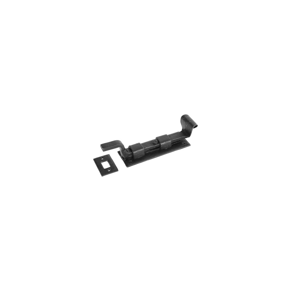 Olde Forge Necked Barrel Bolt - 190 x 50mm - Antique Black Iron