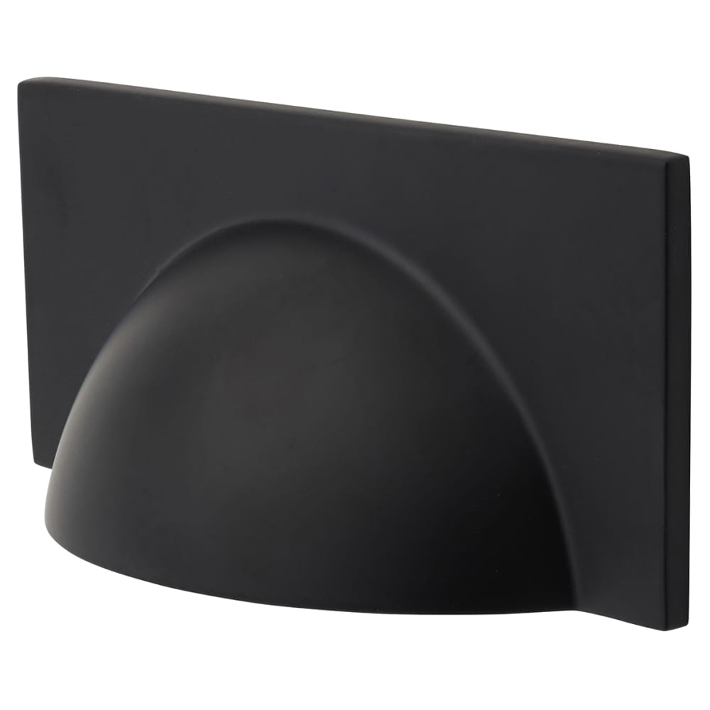 Crofts & Assinder Monmouth Square Cabinet Cup Handle - 64mm Centres - Matt Black