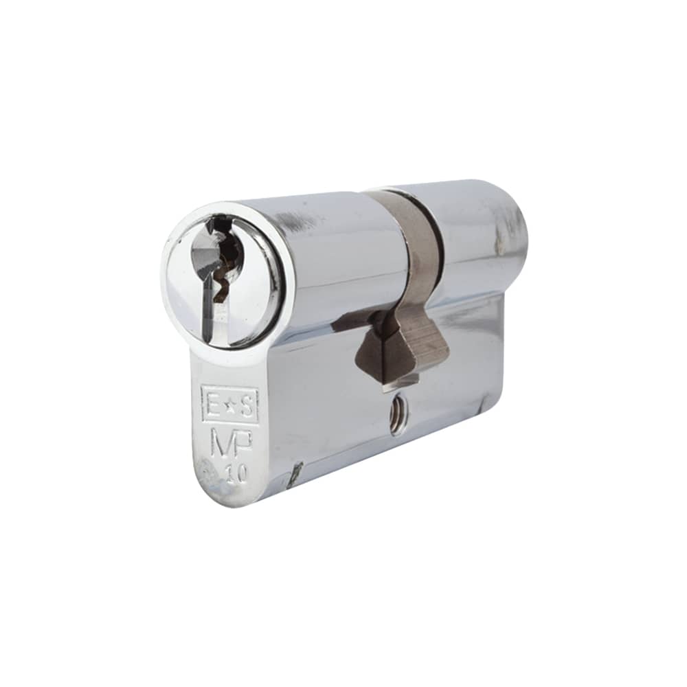 Eurospec 10 Pin 64mm Euro Double Cylinder - 32 + 32mm - Polished Chrome - Keyed Alike