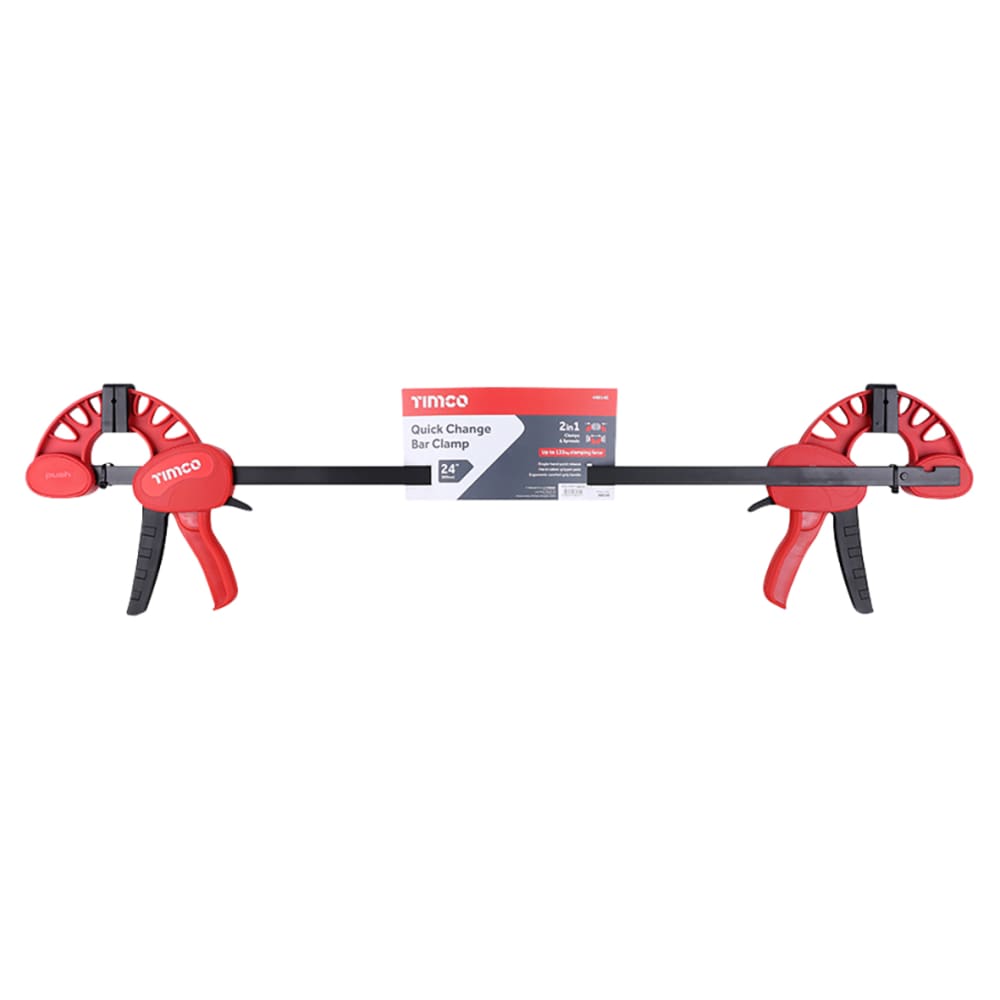 TIMCO 24"/600mm Quick Change Bar Clamp - Pack of 2