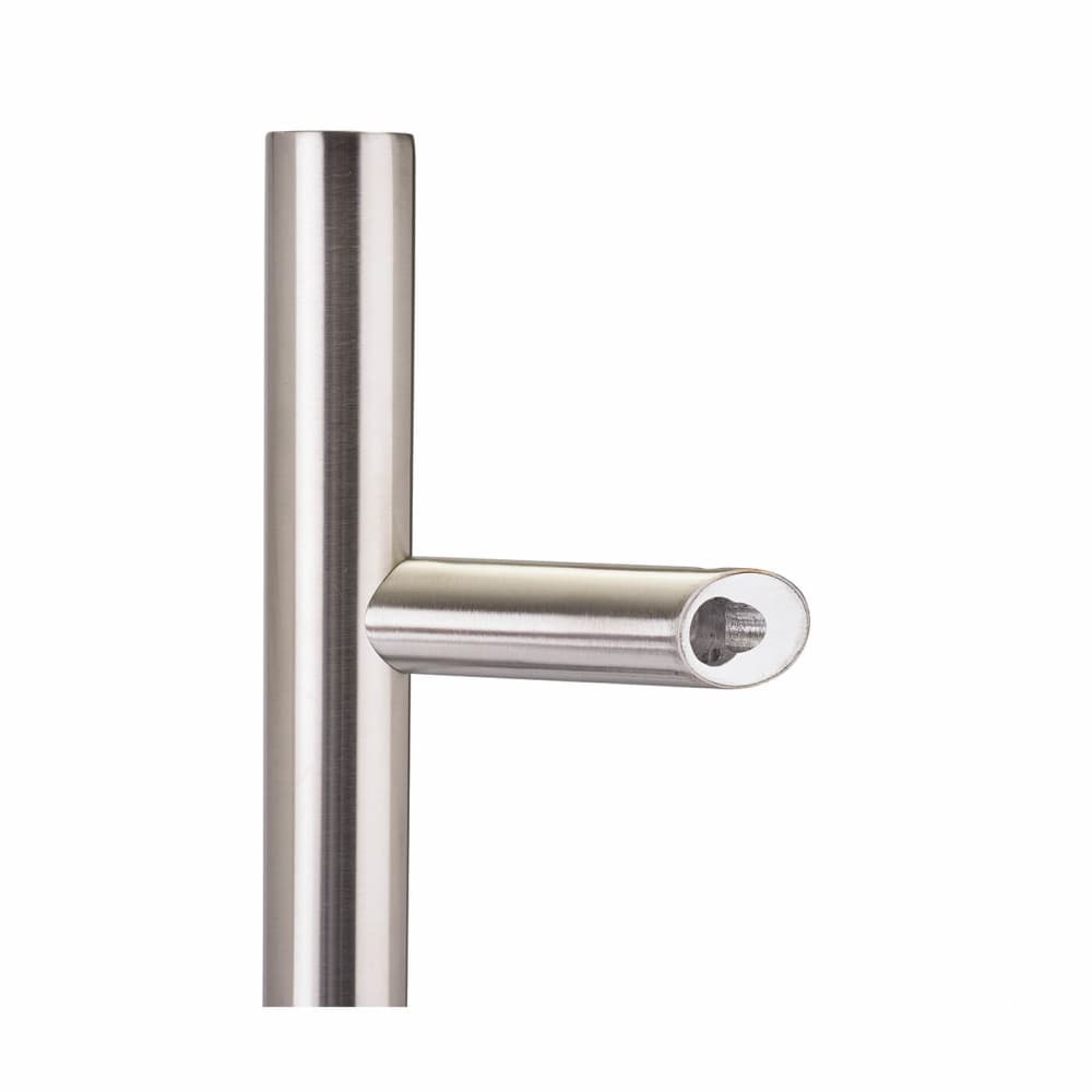 Altro 25mm Guardsman Cranked T-Bar Door Pull Handle - Bolt Fix - 1000mm c/c - Satin Stainless Steel