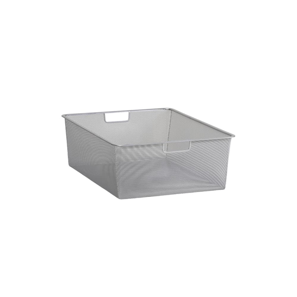 elfa Top Track System - Click In Medium Mesh Basket for Gliding Frame - 527 x 427 x 185mm - Platinum