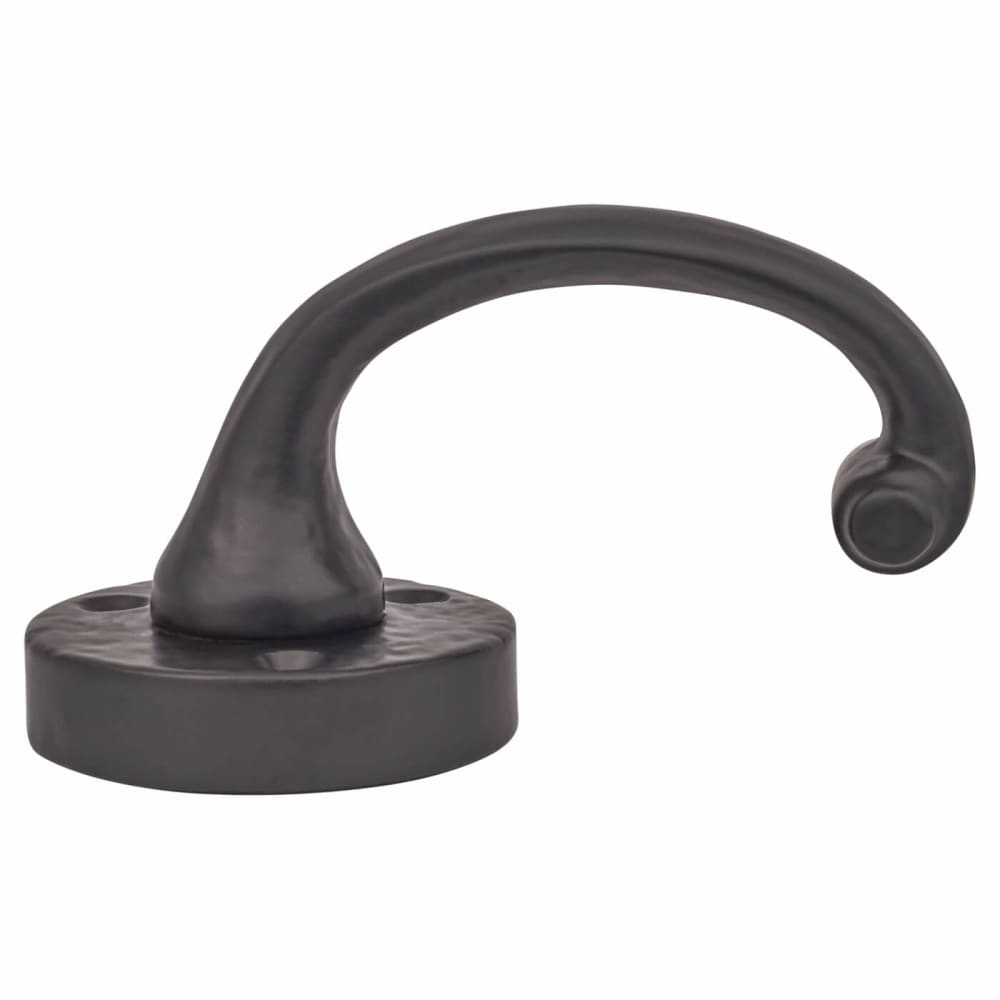 Olde Forge Windsor Door Handle on Rose - Antique Black Iron