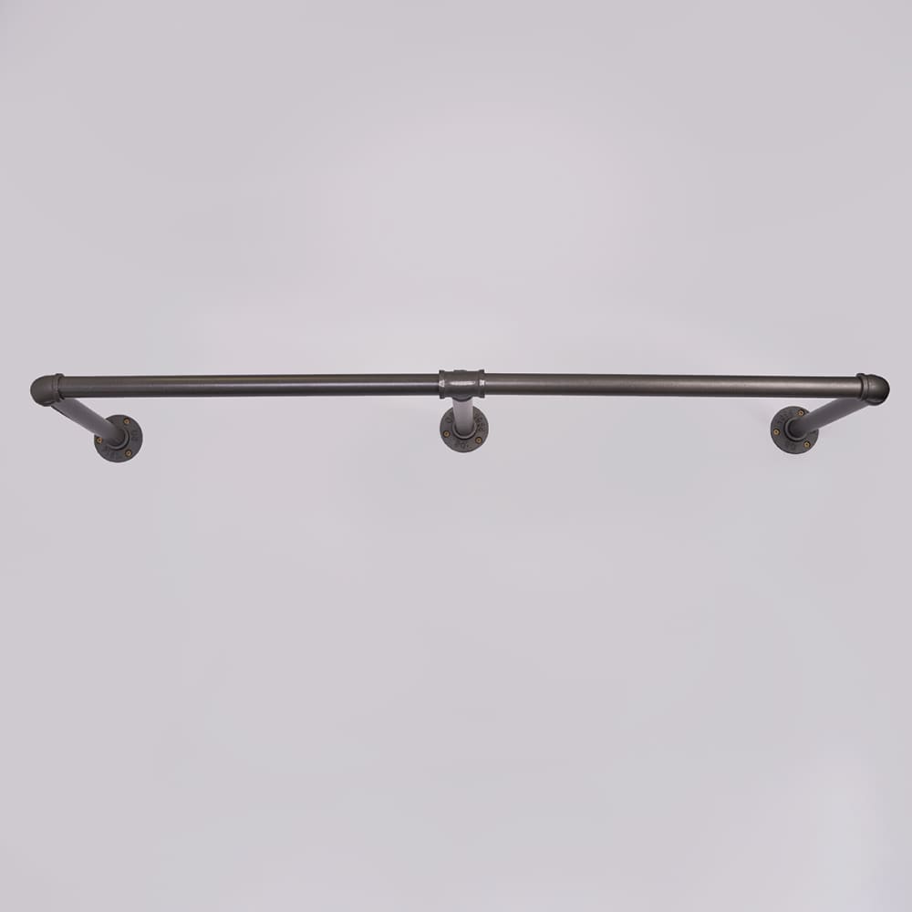 Altro 3/4" Long Pipe Wardrobe Rail Kit - Grey
