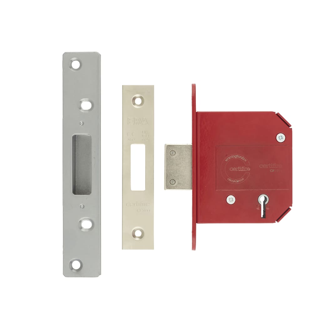 ERA Fortress BS3621:2017 5 Lever Deadlock - 79mm Case - 56mm Backset - Satin Chrome