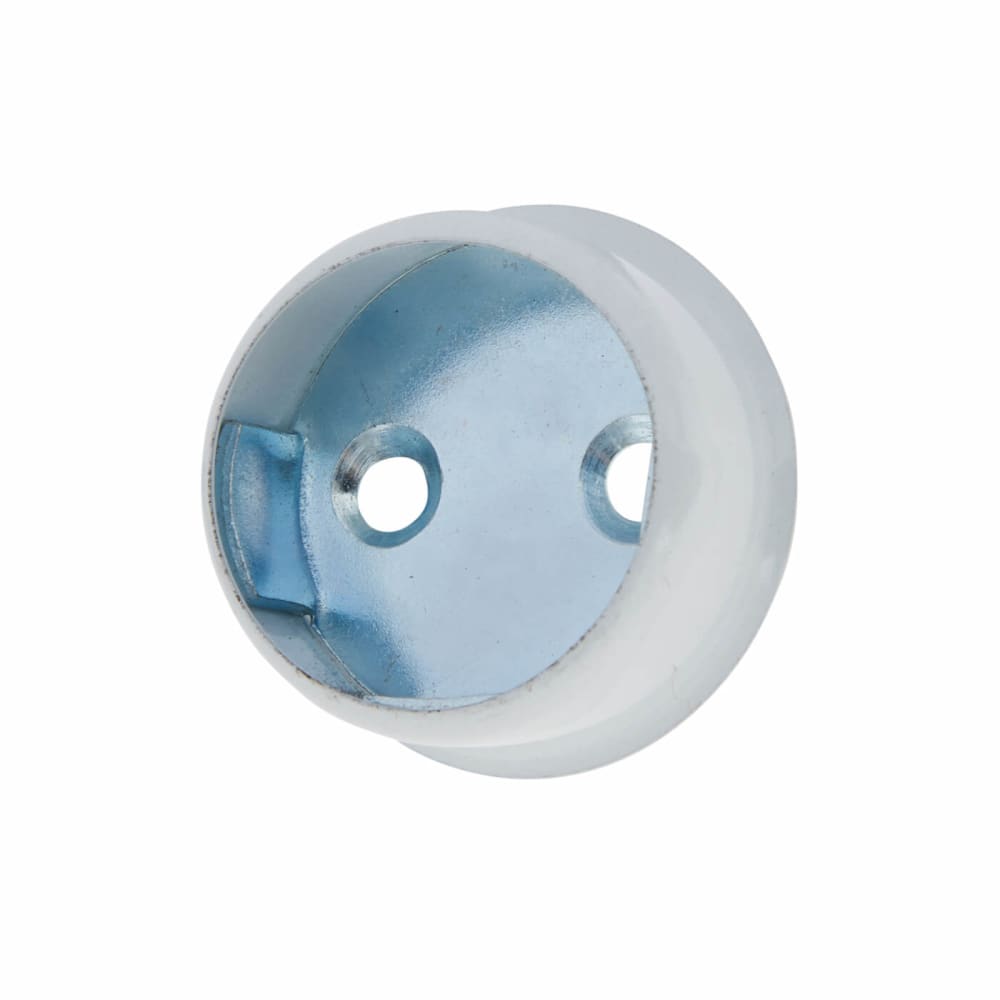 Rothley 25mm Invisifix Hanging Rail End Socket - White - Pack of 2