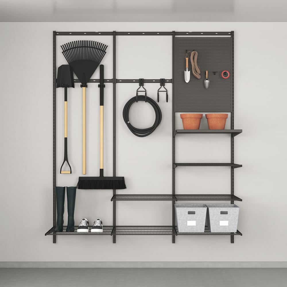 elfa Garage+ Garden Tool Storage System Option 1 2170 x 1800 x
