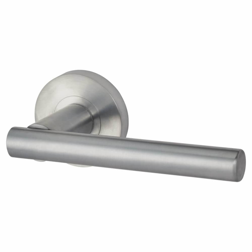 Jigtech Eden Door Handle on Rose - Satin Chrome