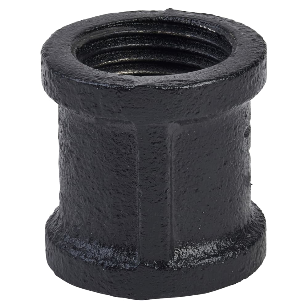 Altro 3/4" Pipe Shelving Iron Straight Pipe Connector - Black