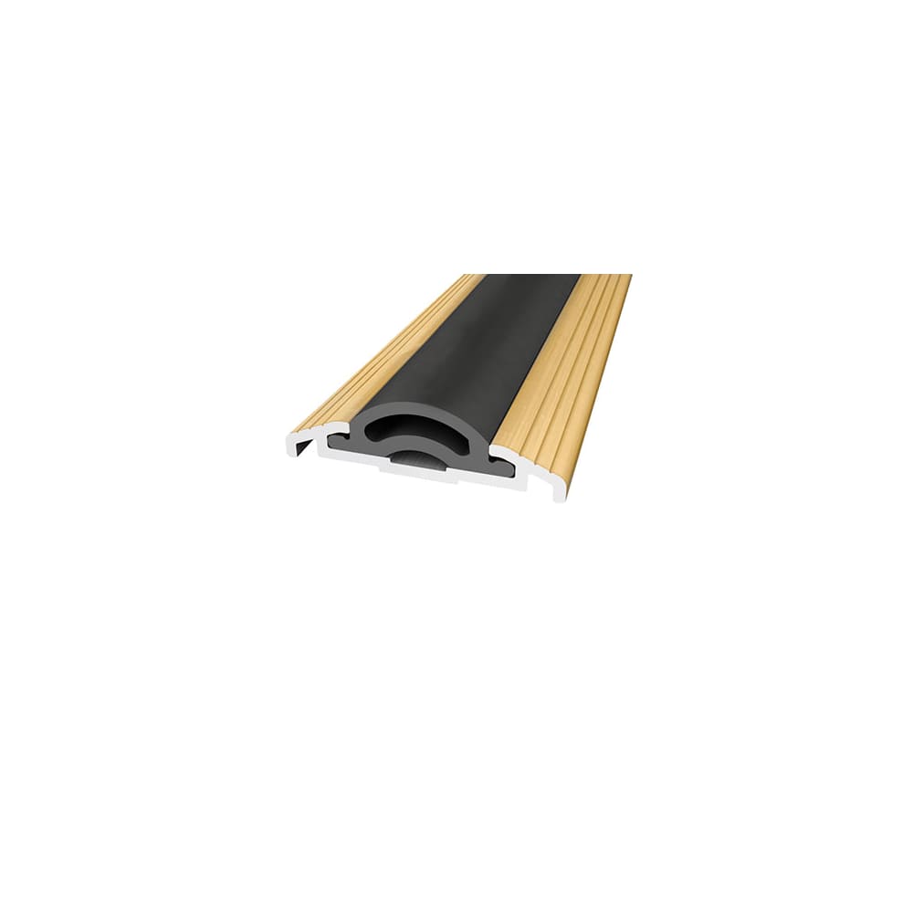 Sealmaster Cyclone Seal - 1000mm Length - TEG Threshold - Inward Opening Doors - Gold Anodised