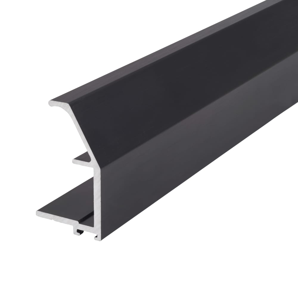 Klug Vinklet Profile Aluminium Handle - 2500mm Length - Brushed Black