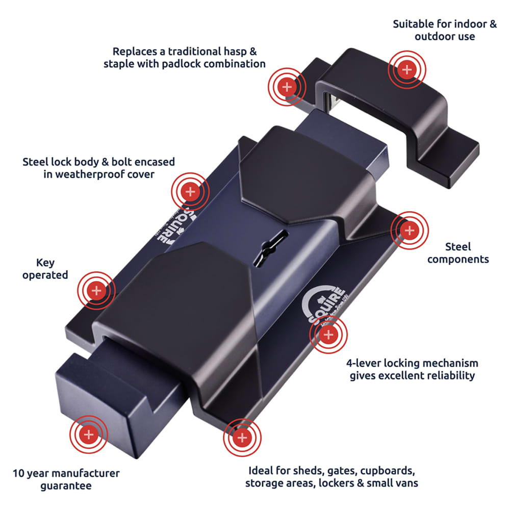 Squire KeyBolt - 113 x 68mm - Grey