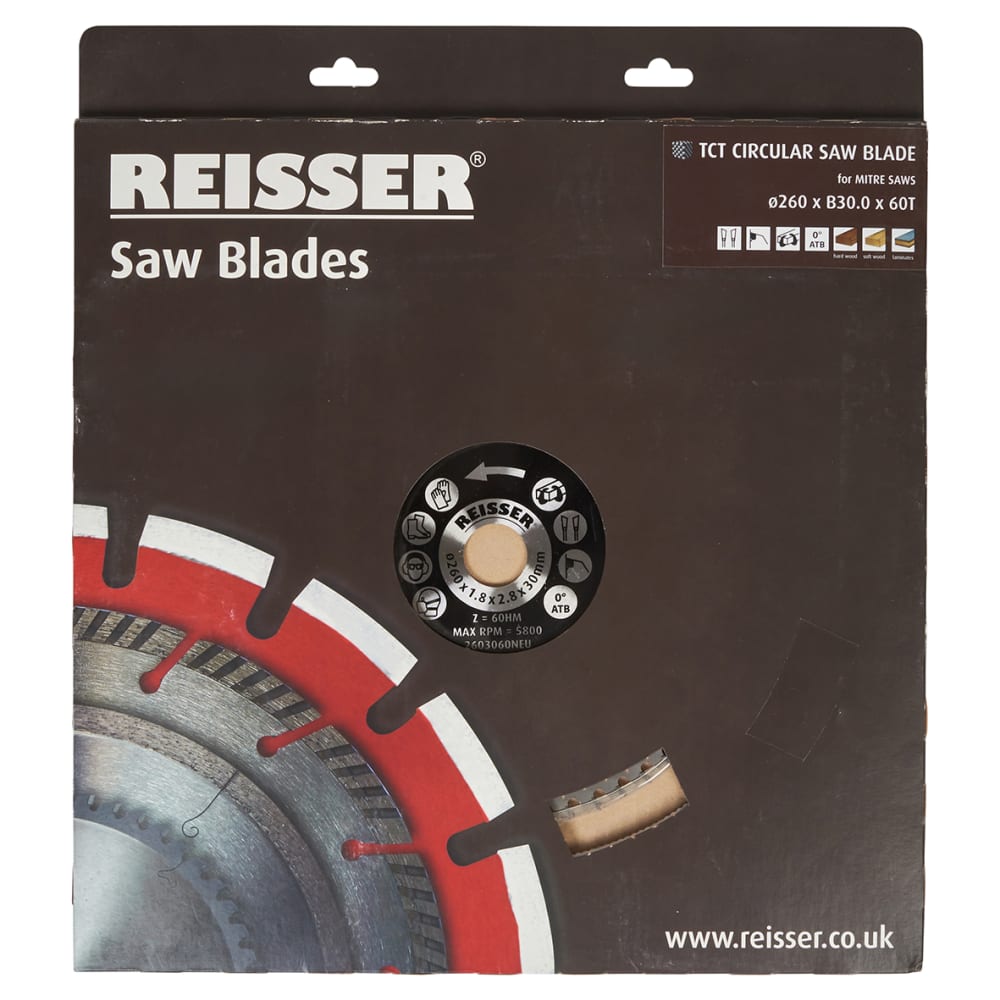 Reisser TCT Circular Saw Blade 260 x 30mm 60T Neutral Rake