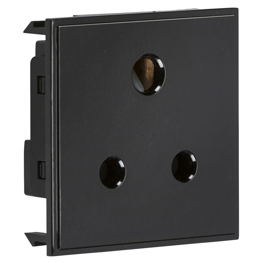 Round Socket Connection Knightsbridge 5A 1 Gang Unswitched Round Pin Socket - Black ...