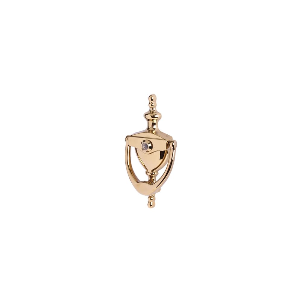 Arrone AR727K Traditional Urn Door Knocker With Viewer - 151 x 76mm - Polished Brass