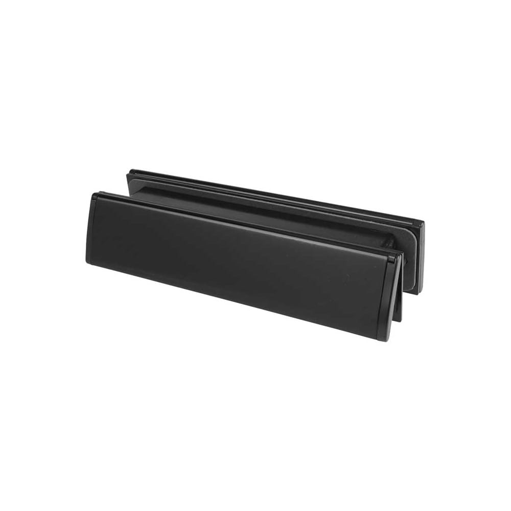 Trojan Letter Plate - 300 x 70mm - 40-80mm Door Thickness - Black