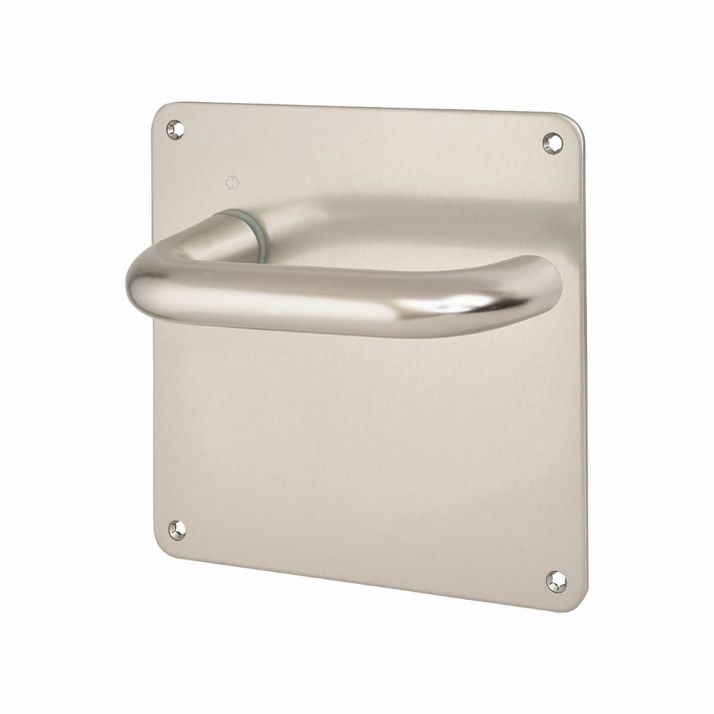 Altro 20mm Return to Door Latch Door Handle - 160 x 160 x 3mm - Satin Aluminium