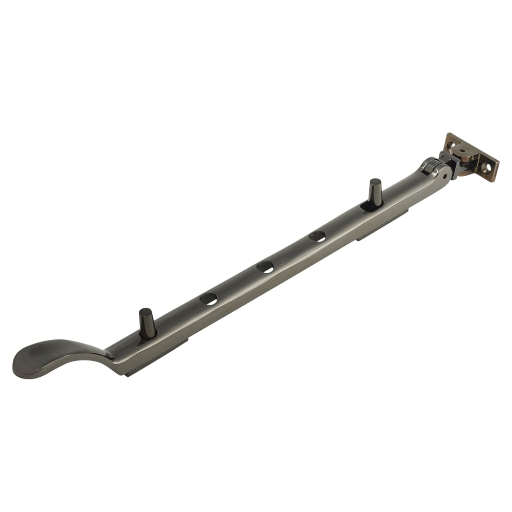 Hampstead Victorian Casement Window Stay - 12"/300mm Length - Black Nickel