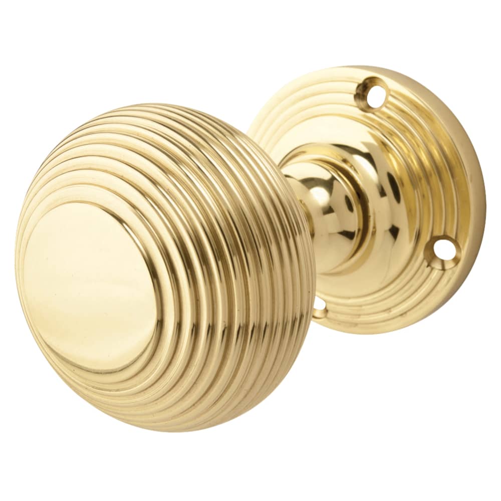 Touchpoint Beehive Mortice Knobset - 59mm - Polished Brass