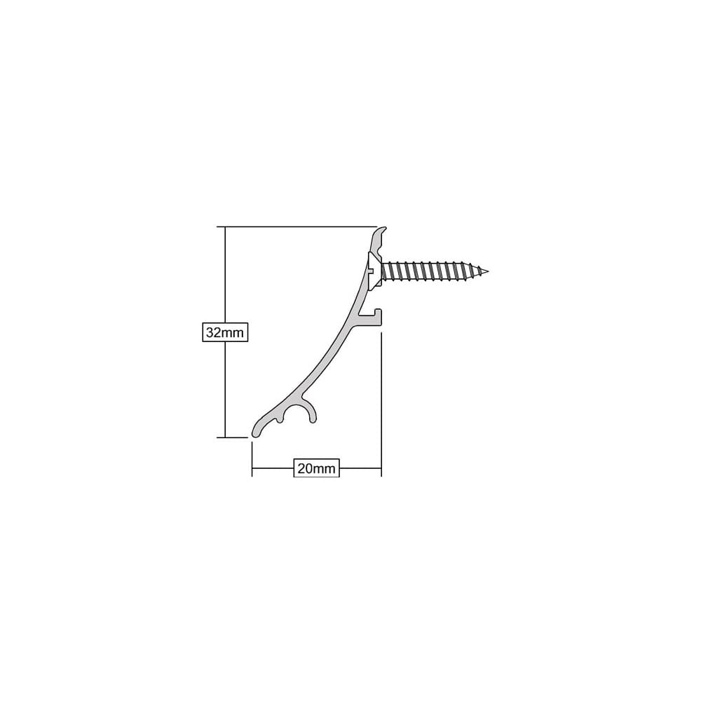 Stormguard SRD 32 Rain Deflector - 914mm Length - Inward/Outward Opening Doors - Polished Silver