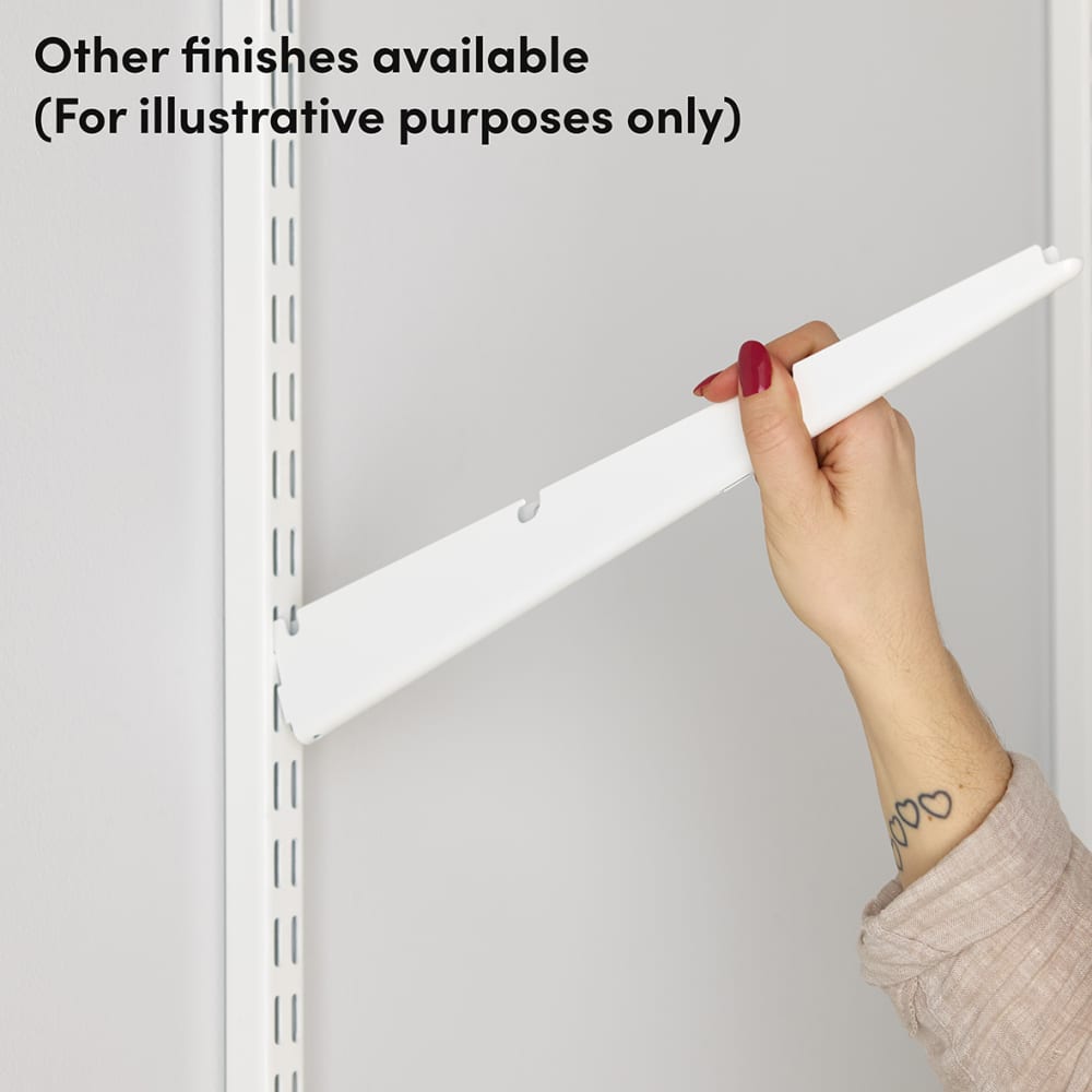 elfa Top Track System - Click In Shelf Bracket - 420mm Length - Graphite