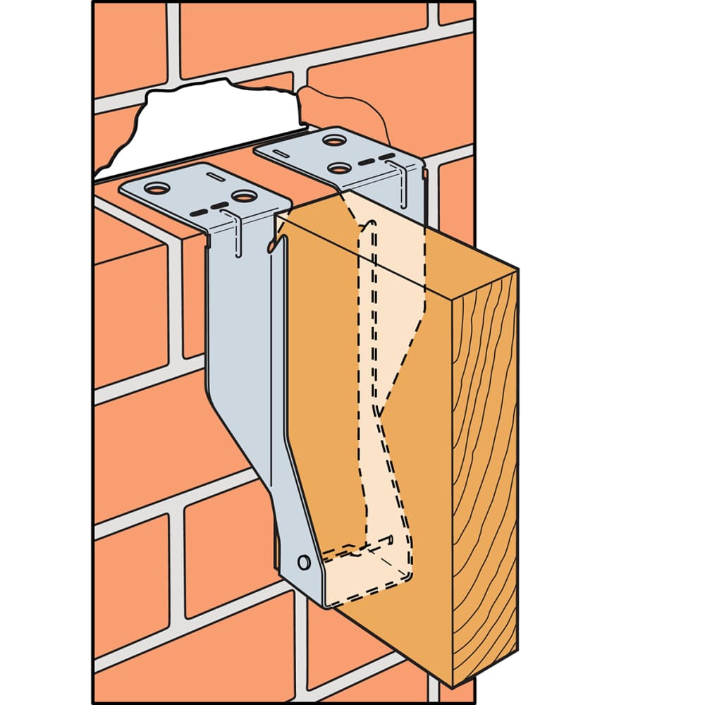 Simpson Strong Tie Masonry Joist Hanger for Solid Joists - 225 x 47mm