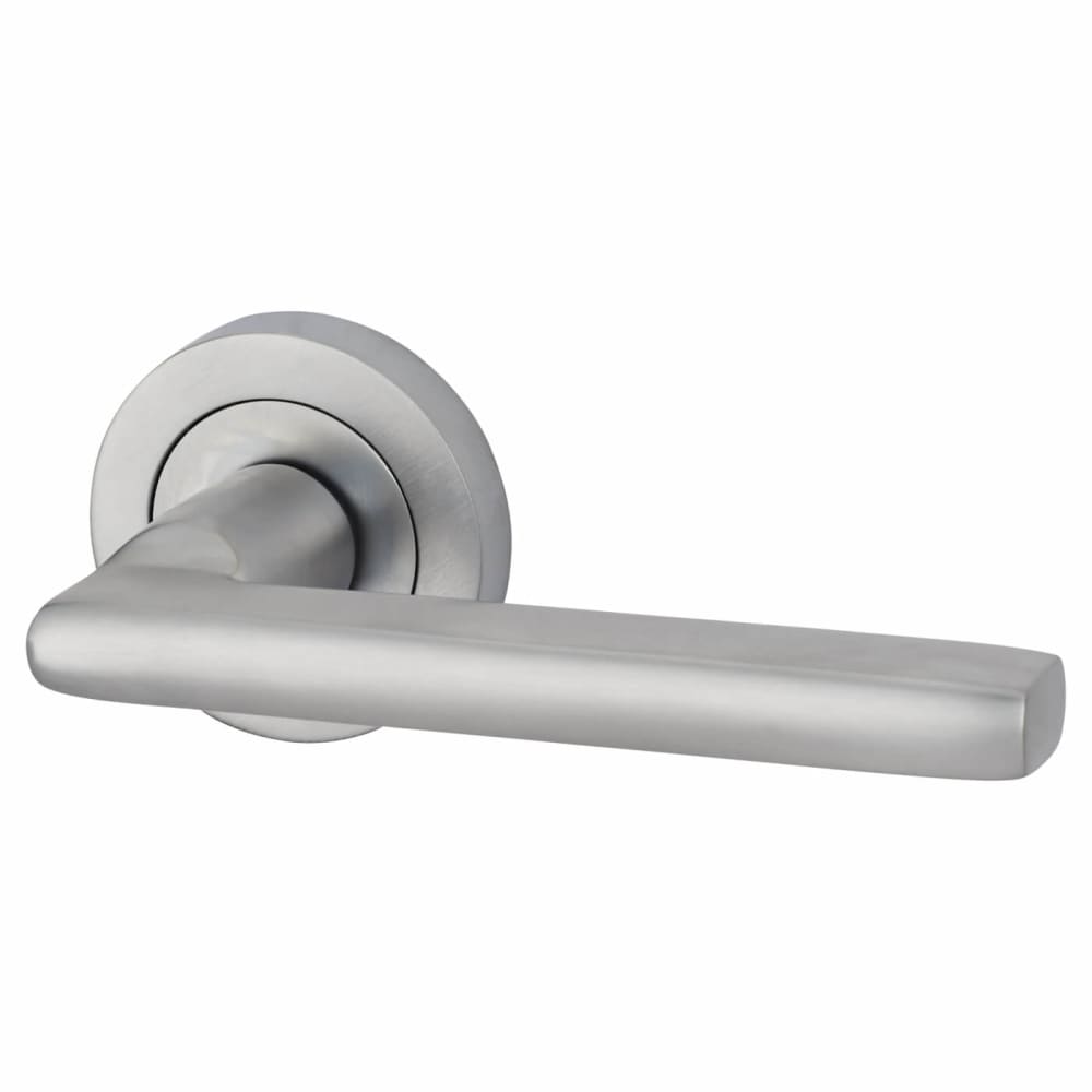 Touchpoint Sophia Latch Door Handle on Rose Kit - Satin Chrome