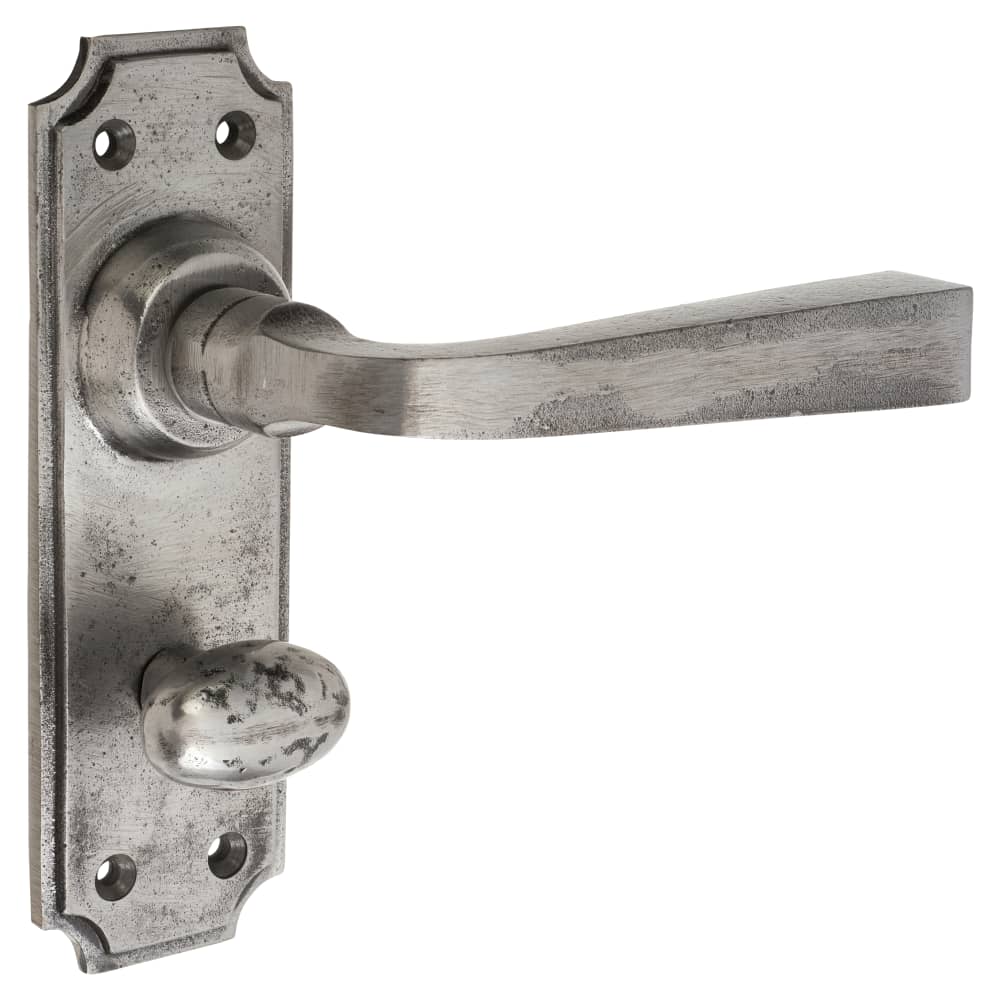 Olde Forge York Bathroom Door Handle - 152 x 48mm - Polished Iron 